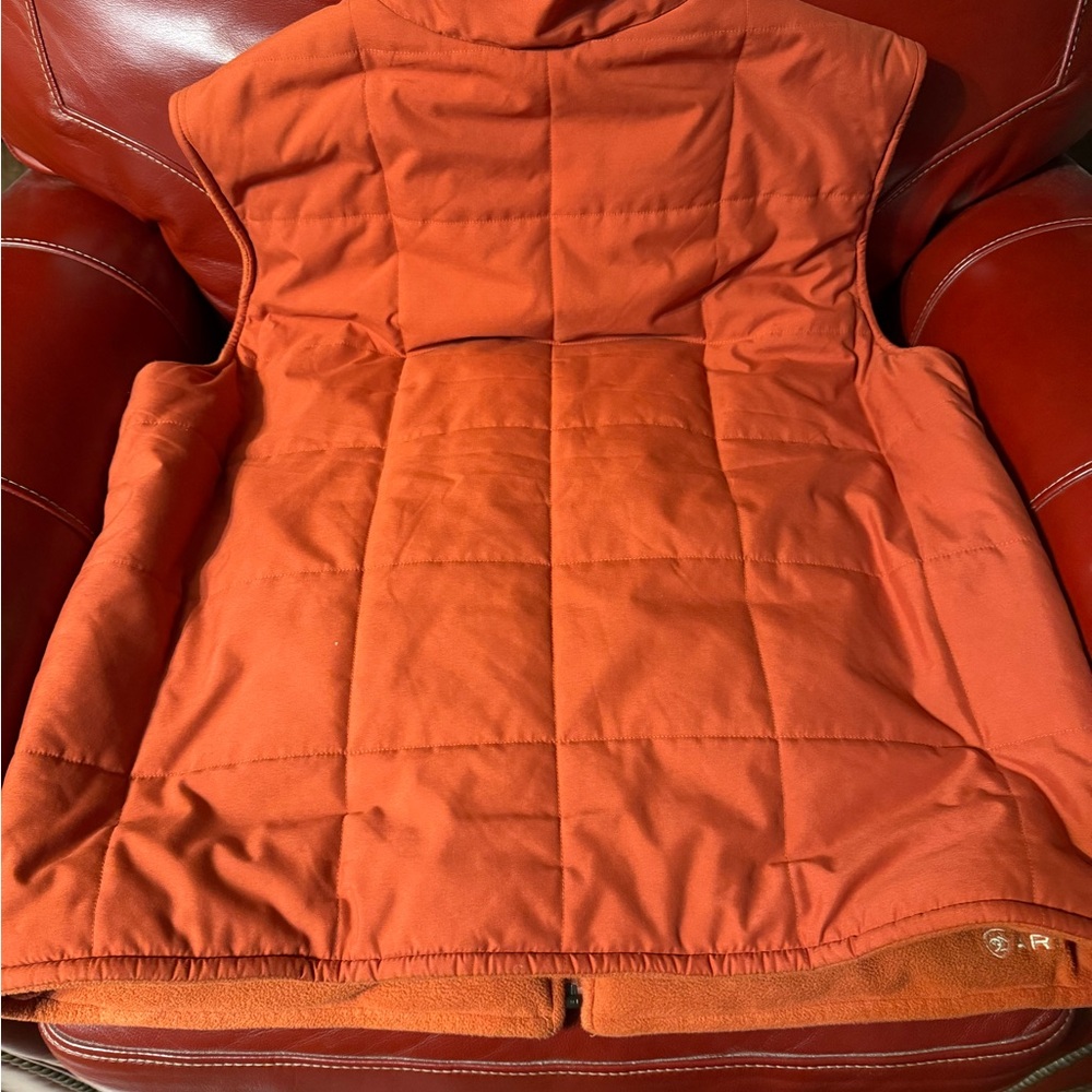 Ariat Women's Orange Quilted Vest